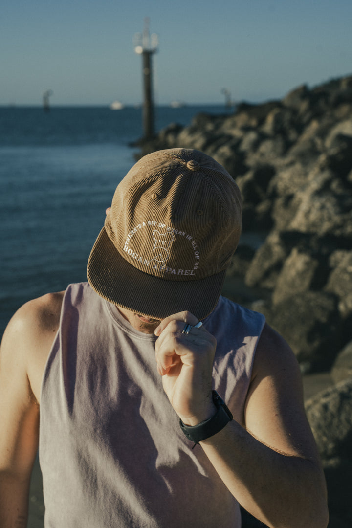 Brown Corduroy Cap