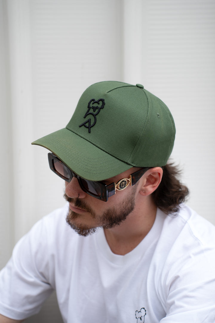 3D Embroided Green Cap