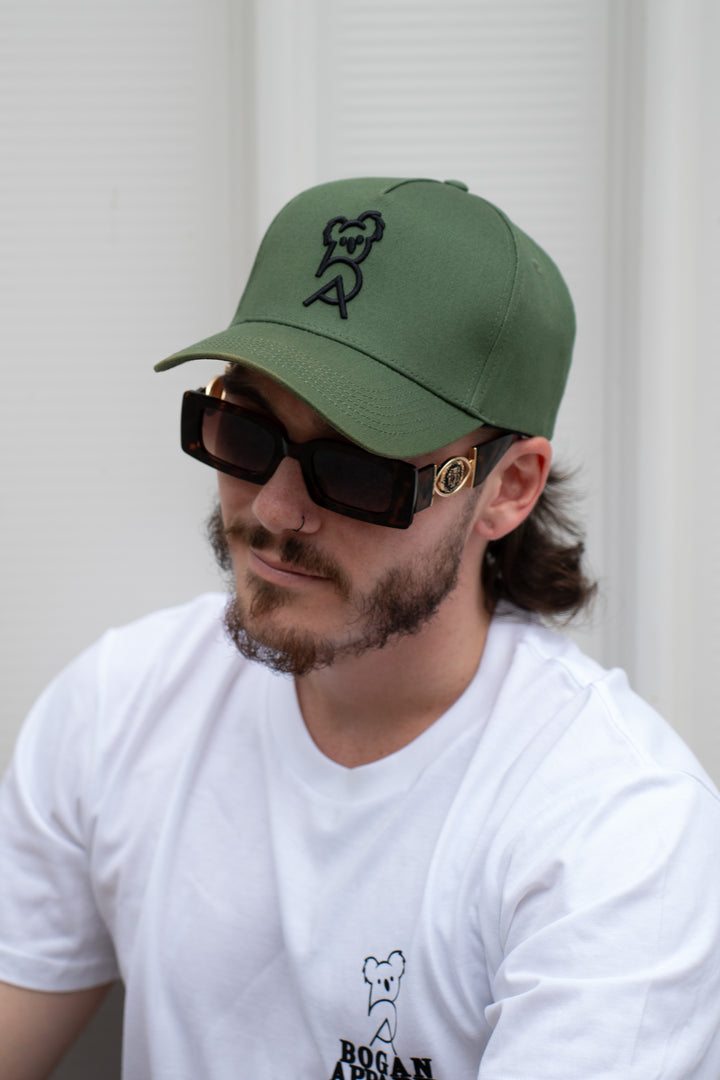 3D Embroided Green Cap